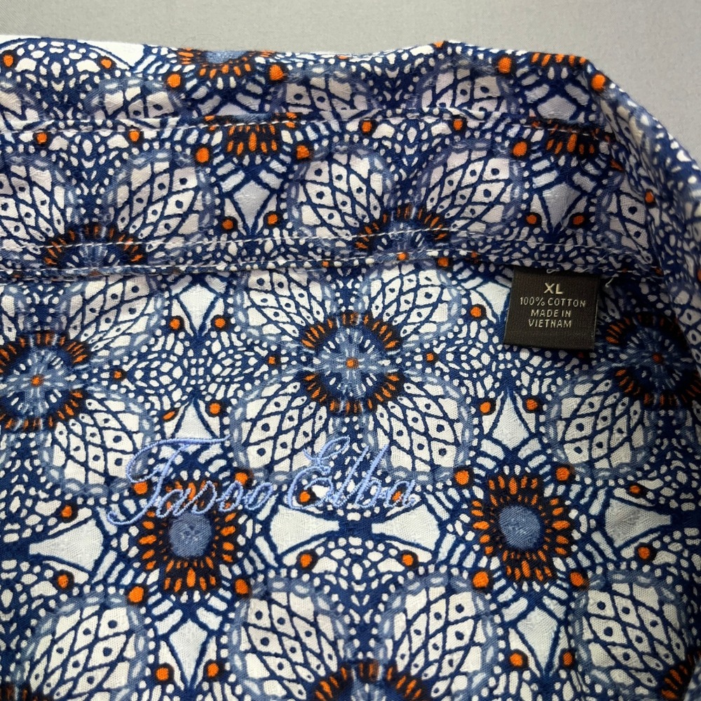 Tasso Elba Floral Print Button Up Short Sleeve Casual Shirt XL Boho Summer‎ - Picture 4 of 6